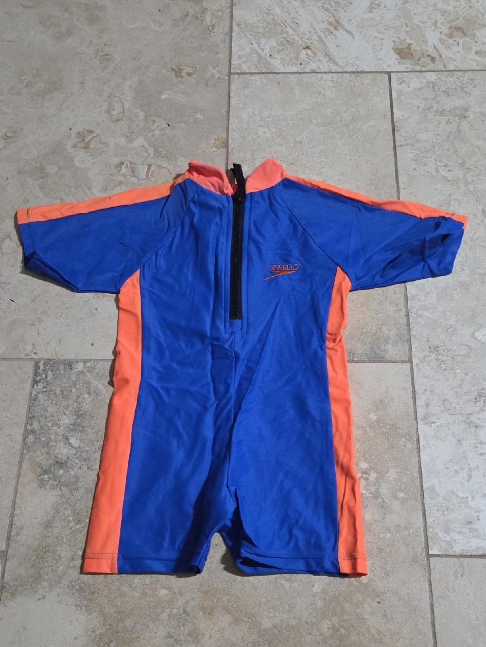 Speedo Kids Small Full Body Rash Guard Front Zip Swimsuit